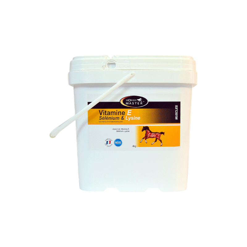 Horse Master - Complément alimentaire en poudre récupération musculaire Vitamine E Selenium et Lysine