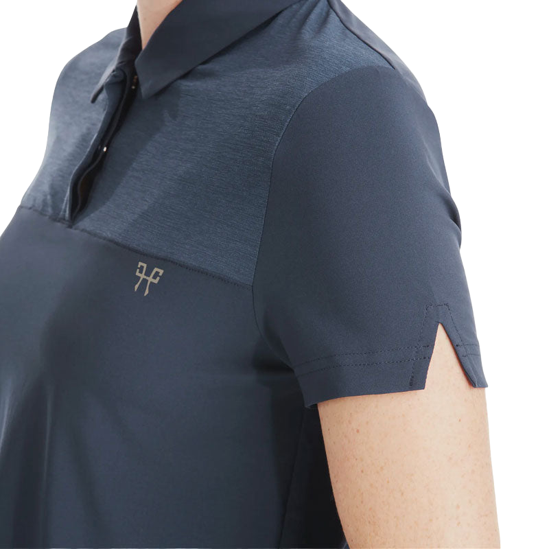 Horse Pilot - Ariia navy women's short-sleeved polo shirt