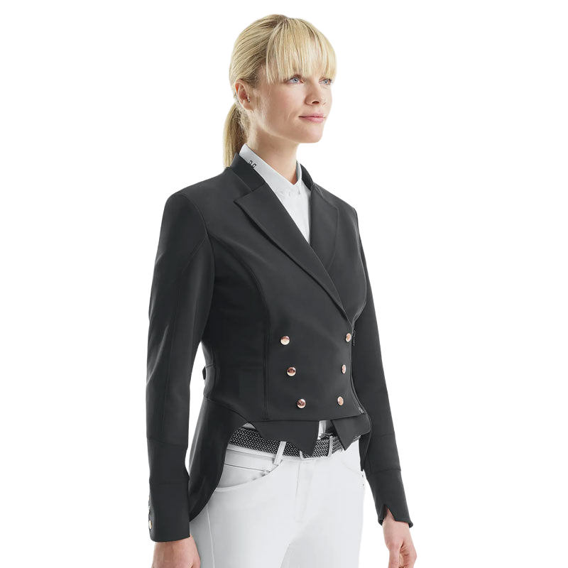 Horse Pilot - Women's short dressage competition jacket Black mini tailcoat