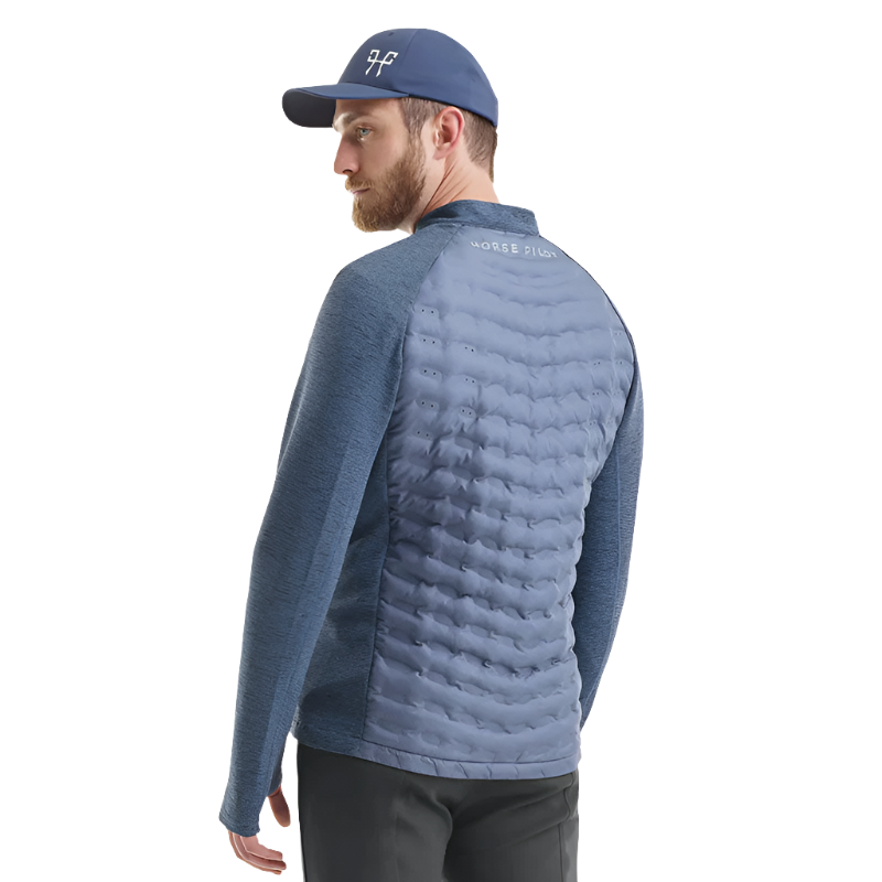 Horse Pilot - Men's long-sleeved jacket Storm cloudy blue