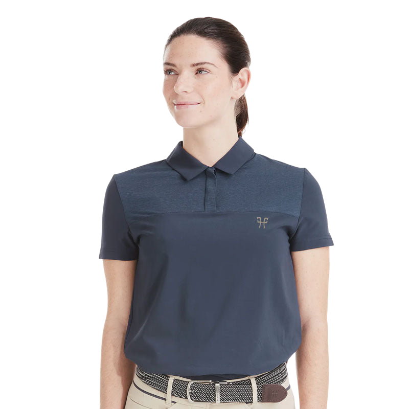 Horse Pilot - Ariia navy women's short-sleeved polo shirt