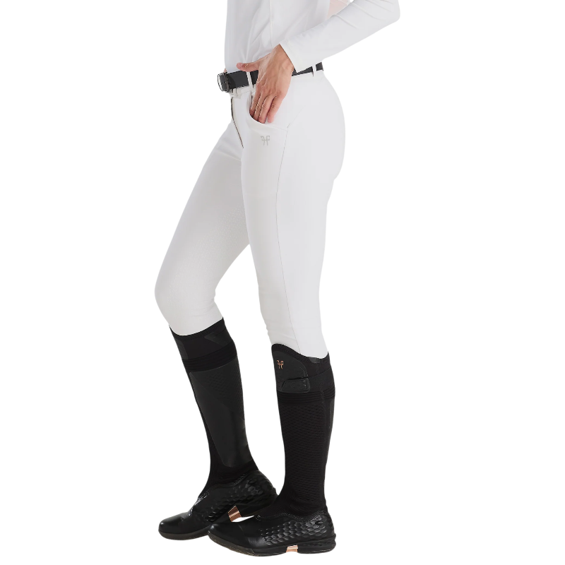 Horse Pilot - Pantalón de equitación mujer X-Prime blanco full grip