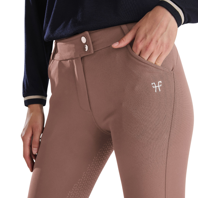 Horse Pilot - Pantalon d'équitation femme X-Prime soft brown full grip