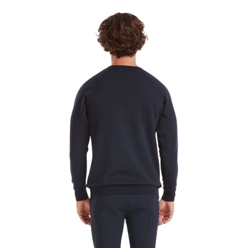 Horse Pilot - Men's Long Sleeve Merino Sweatshirt Dark Night | - Ohlala
