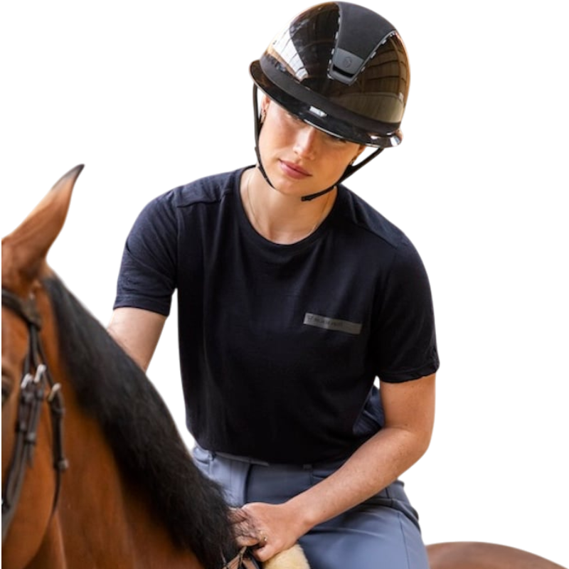 Horse Pilot - レディース半袖メリノTシャツ ダークナイト | - Ohlala