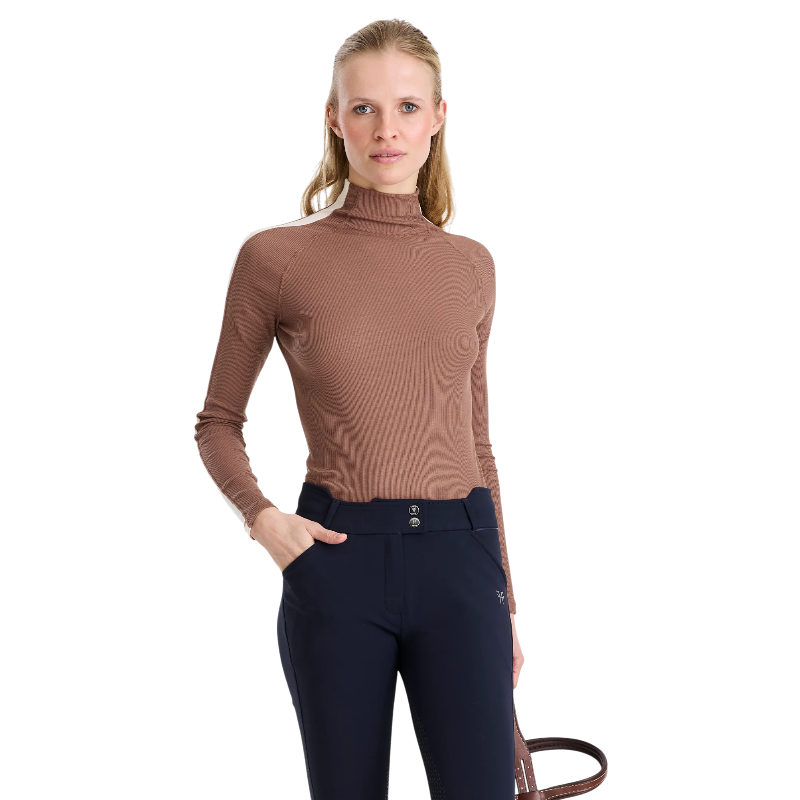 Horse Pilot - T-shirt manches longues anti UV femme Solaris soft brown