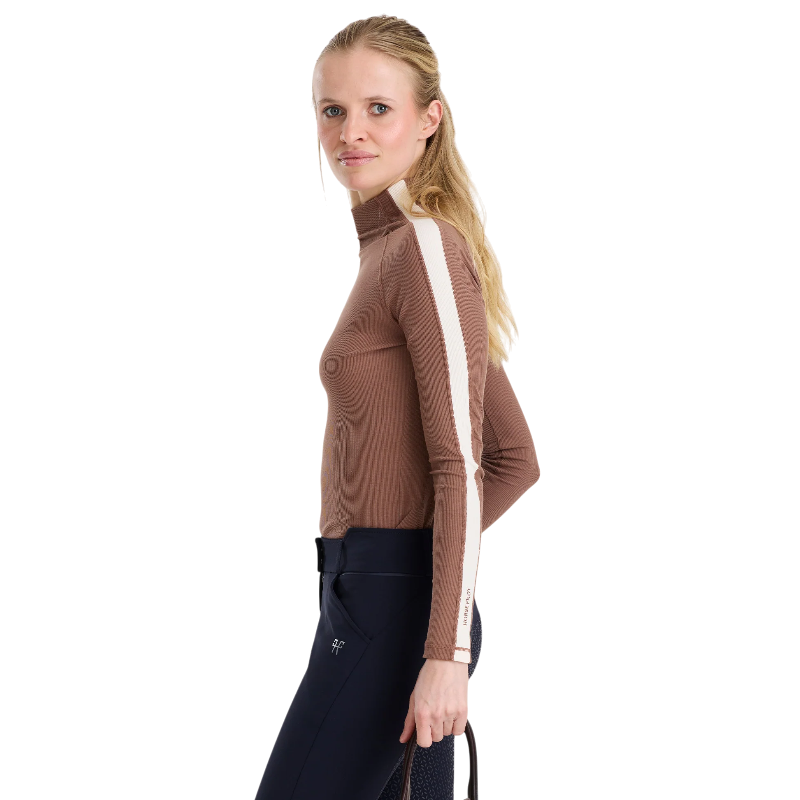 Horse Pilot - T-shirt manches longues anti UV femme Solaris soft brown