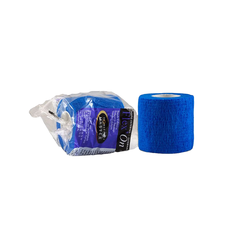 Horse Master - Bande de soin cohésive élastique multi-usage Flex'on bleu