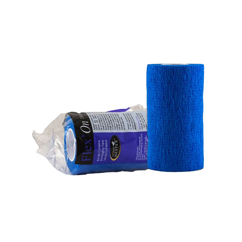 Horse Master - Bande de soin cohésive élastique multi-usage Flex'on bleu