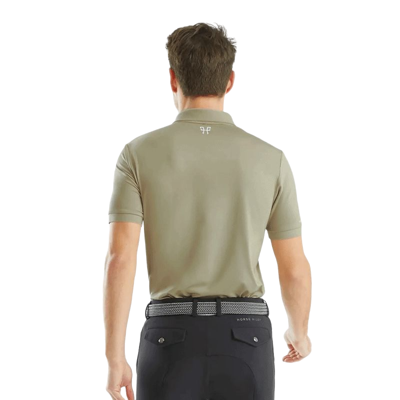 Horse Pilot - Atlas beige unisex short-sleeved polo shirt