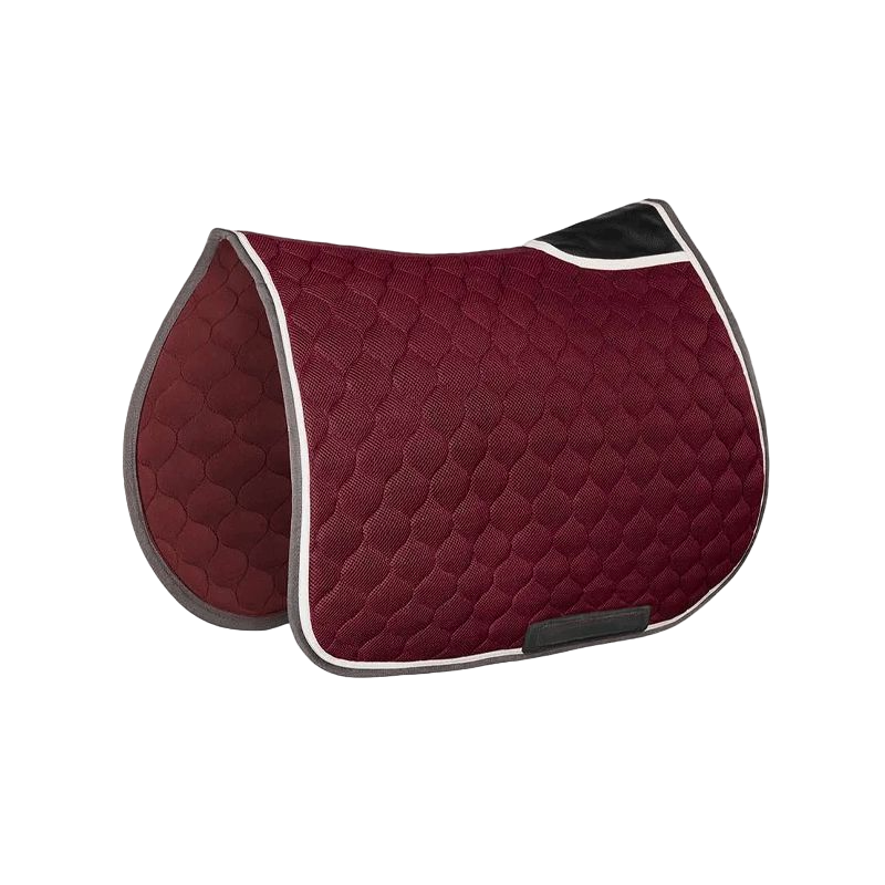 Horse Pilot - Burgundy/grey mesh saddle pad