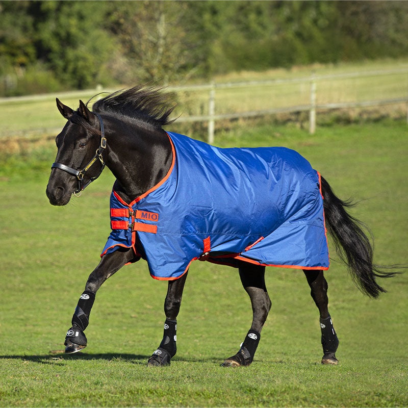 Horseware - Couverture d'extérieur imperméable Mio T/O Lite bleu/ rouge 0g | - Ohlala