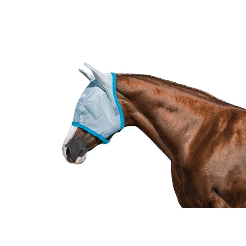 Horseware - Bonnet anti-insectes Amigo Fly Mask Argent/ turquoise | - Ohlala