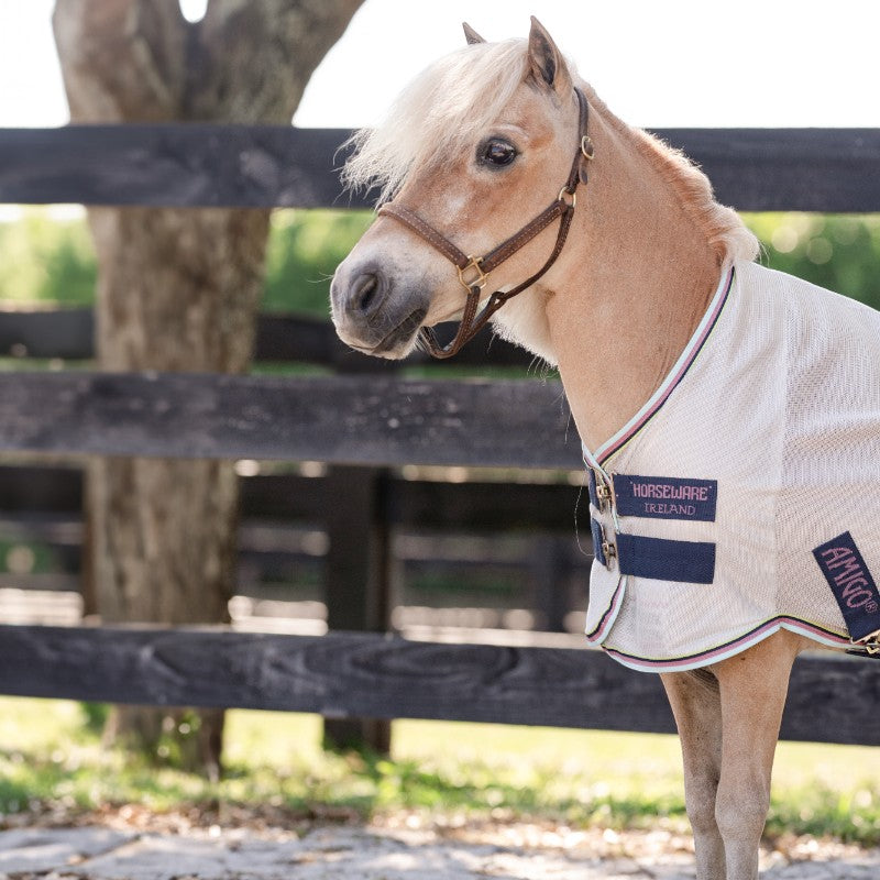 Horseware - Amigo Bug Rug Plus Anti-Fly Cover Small silver/lime/navy/pink/blue 