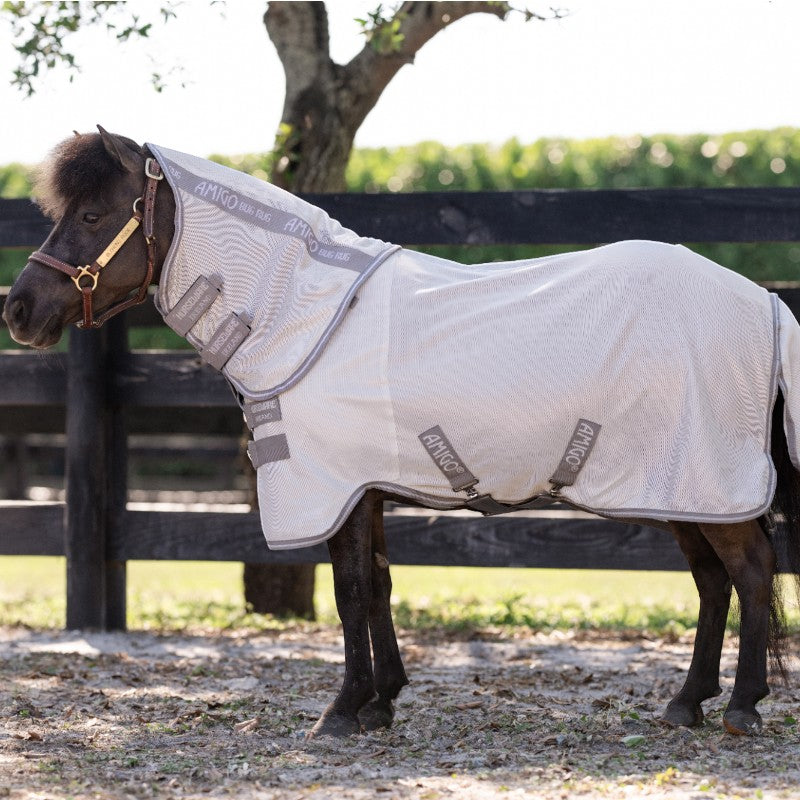Horseware - Amigo Bug Rug Plus fly cover Small silver/titanium grey/silver 