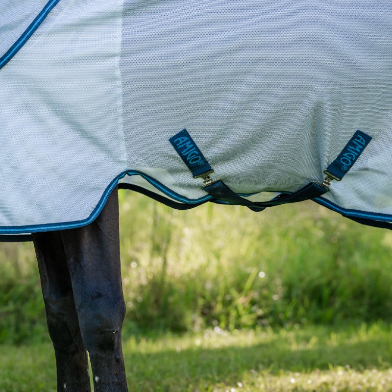 Horseware - Amigo Bug Rug Plus XL fly cover azure blue / navy / electric blue 