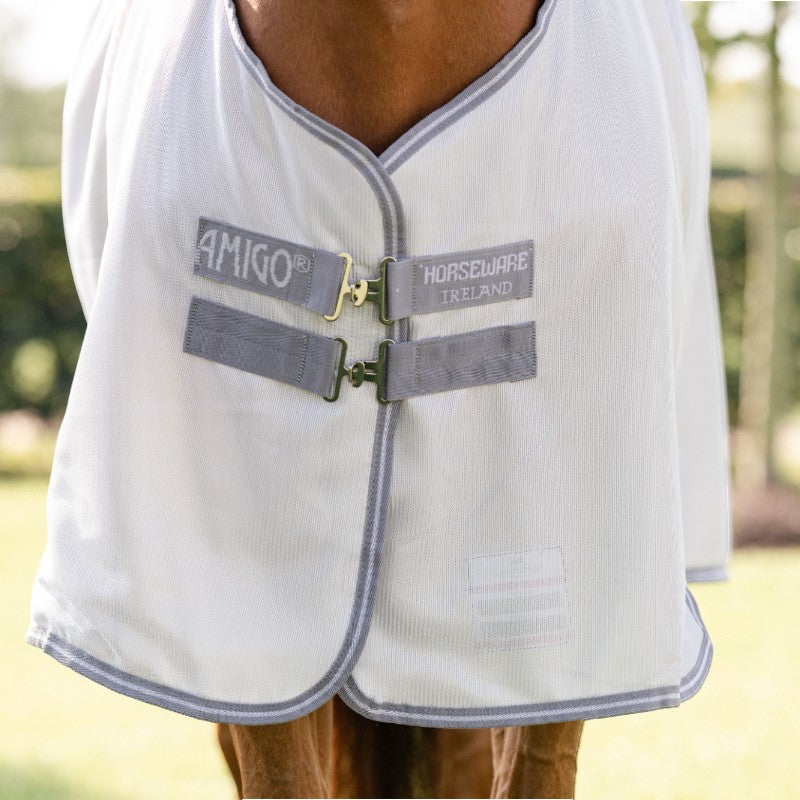 Horseware - Couverture anti-mouches Amigo Bug Rug silver/ titanium grey/ argent