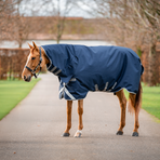 Horseware - Amigo Bravo Integrated Turnout Outdoor Rug navy/ titanium grey/ silver 0g | - Ohlala