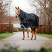 Horseware - Amigo Bravo Integrated Turnout Outdoor Rug black/ titanium grey/ silver 150g | - Ohlala
