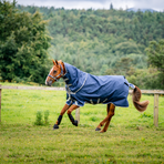 Horseware - Amigo Bravo Plus Turnout Outdoor Rug navy/ titanium grey/ silver 50g | - Ohlala