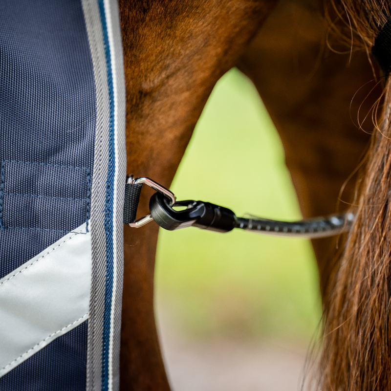 Horseware - Rambo Turnout VL Outdoor Blanket navy/ thunderstorm grey/ silver 250g | - Ohlala