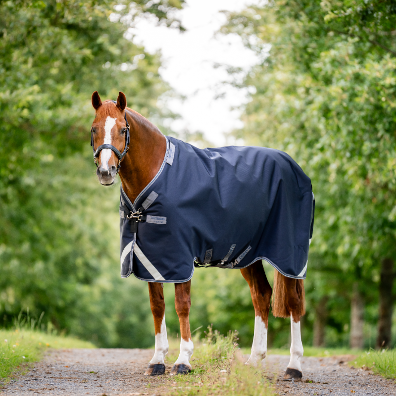 Horseware - Rambo Turnout VL Outdoor Blanket navy/ thunderstorm grey/ silver 250g | - Ohlala