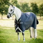 Horseware - Rambo Turnout VL Outdoor Rug navy/ thunderstorm grey/ silver 450g | - Ohlala