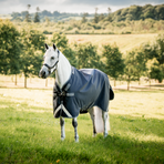 Horseware - Rambo Turnout outdoor rug navy/ thunderstorm grey/ silver 50g | - Ohlala