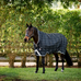 Horseware - Rhino Wug Turnout VL アウトドアラグ ブラック/グレー/ホワイト チェック柄 450g | - Ohlala