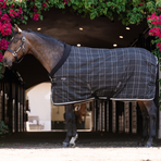 Horseware - Rhino Pony Stable Rug black/ grey/ white check/ grey 100g | - Ohlala
