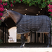 Horseware - Rhino Pony Stable VL Black/Grey/White Plaid/Grey 250g Stable Rug | - Ohlala