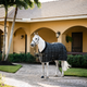 Horseware - Couverture de box Rhino Stable noir/ gris/ blanc à carreaux/ gris 100g | - Ohlala
