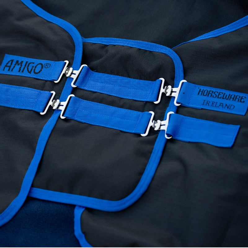 Horseware - Extension de poitrail Amigo  noir/ classic blue
