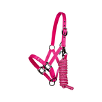 Horseware - Newmarket Witney Pink Headcollar and Lead Rope | - Ohlala
