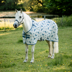 Horseware - Couverture anti-mouches Amigo Bug Rug Pony dragonfly print/ argent/ bleu/ sauge | - Ohlala