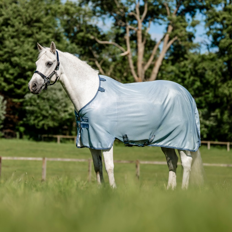 Horseware - Couverture anti-mouches Amigo Bug Rug Pony heather blue/ bleu/ argent | - Ohlala