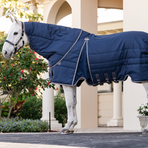 Horseware - Rambo Optimo Stable Plus Rug navy/ thunderstorm grey/ silver 400g | - Ohlala