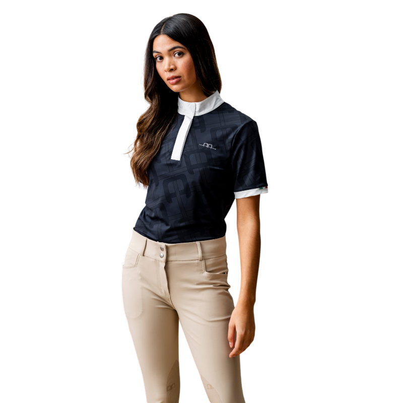 Horseware - Polo de concours manches courtes femme Alcina charcoal | - Ohlala