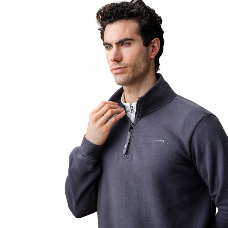 Horseware - Sweat à col zippé homme Gabriel charcoal | - Ohlala