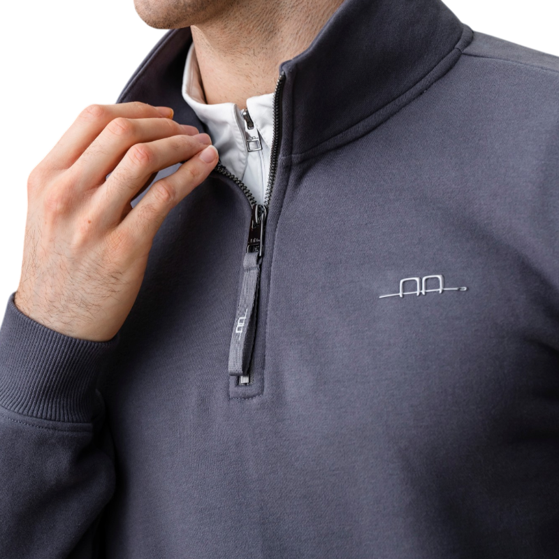 Horseware - Sweat à col zippé homme Gabriel charcoal | - Ohlala