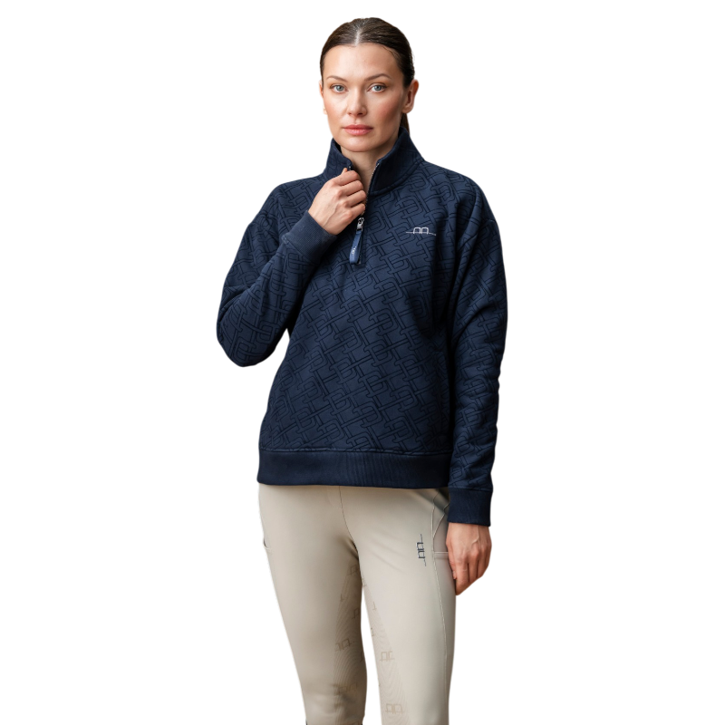 Horseware - Sweat manches longues femme Gabriella Half Zip core marine | - Ohlala
