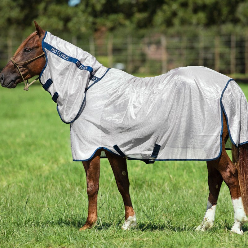 Horseware - Couverture d'extérieur anti-mouches Mio Fly Rug bronze/ marine | - Ohlala