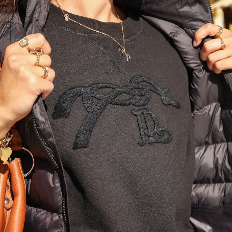 Sweat manches longues femme Bianca noir - Pénélope