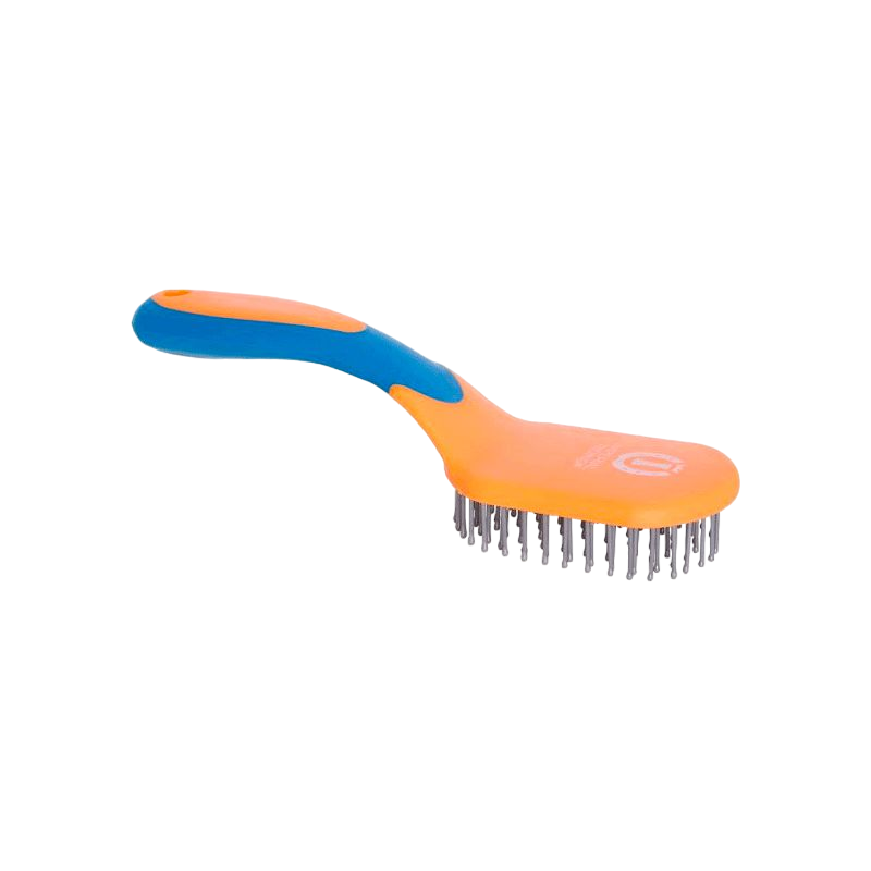 Imperial Riding - Brosse à crins Boomerang orange/ bleu