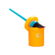 Imperial Riding - Pinceau avec pot orange/ bleu | - Ohlala