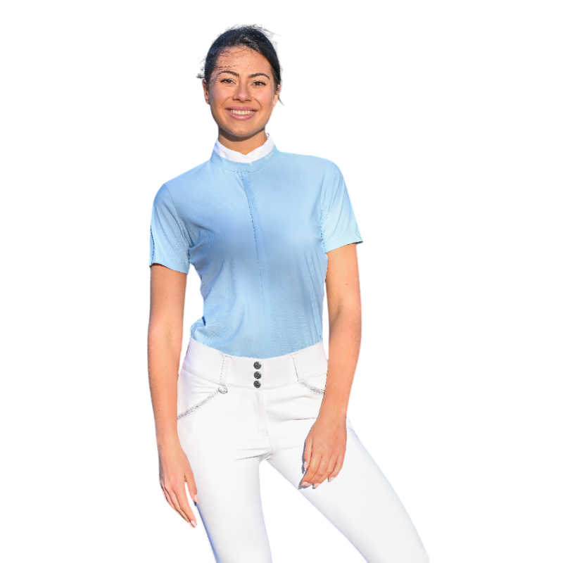 Jump'In - Women's short-sleeve shirt Emma light blue 
