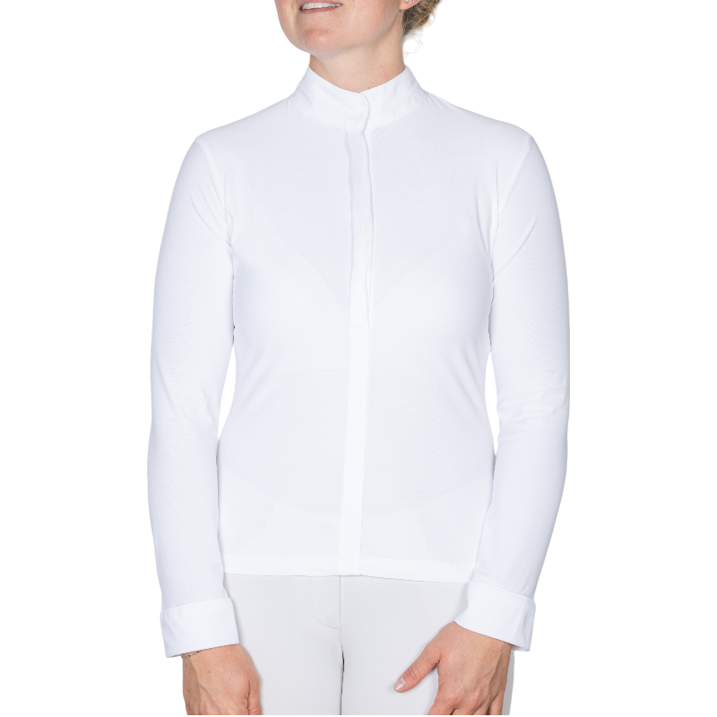 Jump'In - Chemise manches longues de concours femme Carla blanc
