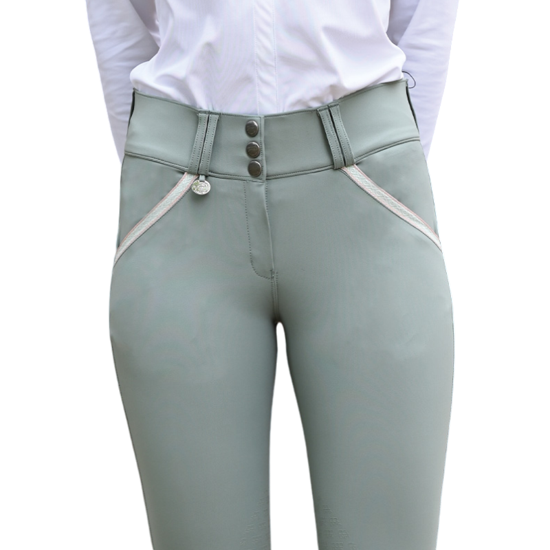 Jump'In - Pantalon d'équitation femme Sofia vert sauge