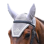 Jump'In - Bonnet chevaux Écusson gris clair et blanc | - Ohlala