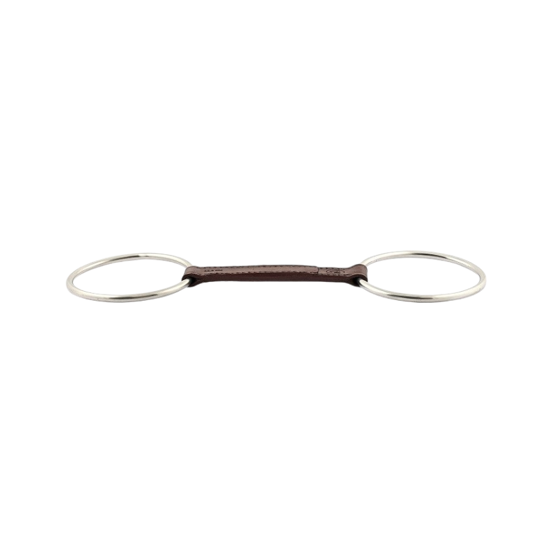 Jump'In - Straight leather bit with large rings